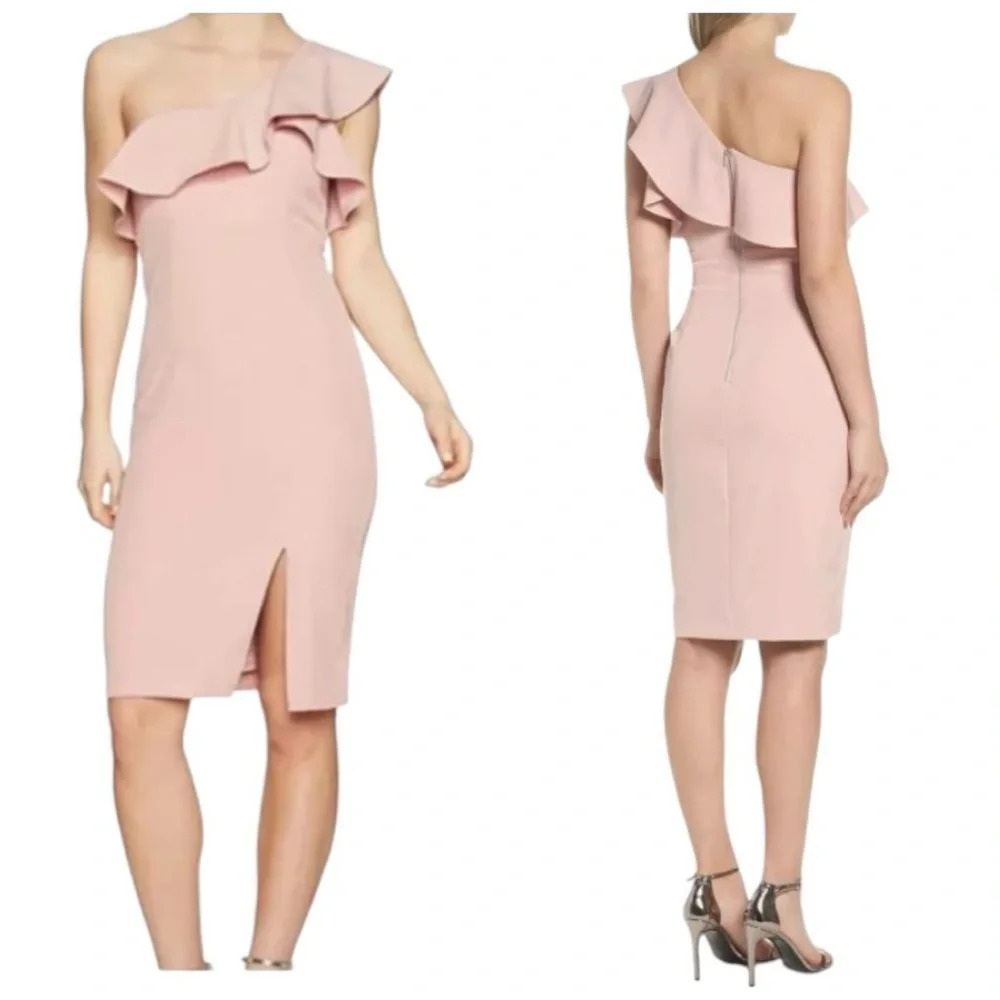 BARDOT | One Shoulder Pastel Ruffle Bodycon Dress from Revolve Size 6